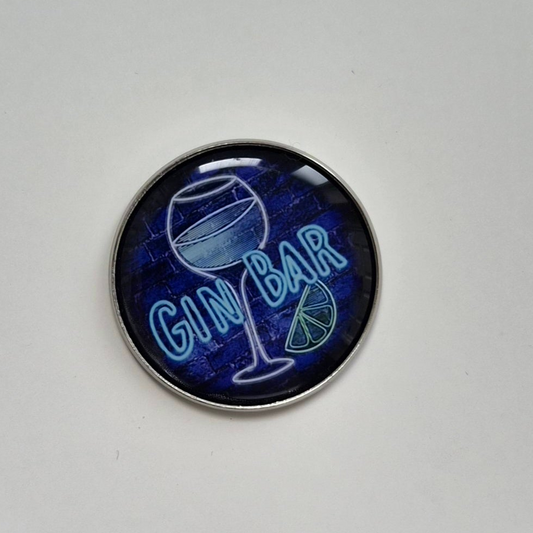 Gin Bar Button Magnet