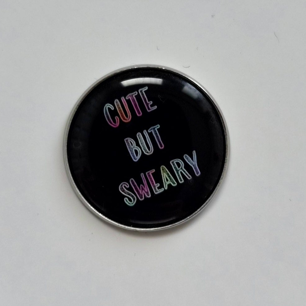 Cute but Sweary Button Magnet