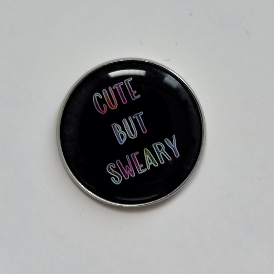 Cute but Sweary Button Magnet