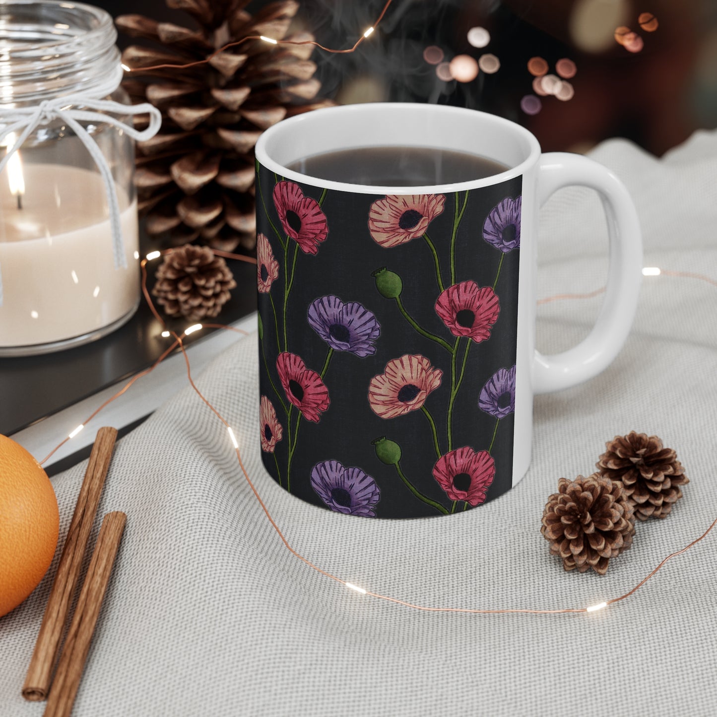 Painted Poppies 11oz Ceramic Mug