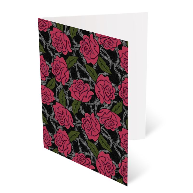 Barbed Rose A6 Greetings Card