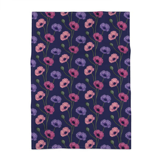 Painted Poppies Tea Towel