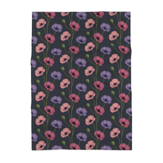 Painted Poppies Tea Towel