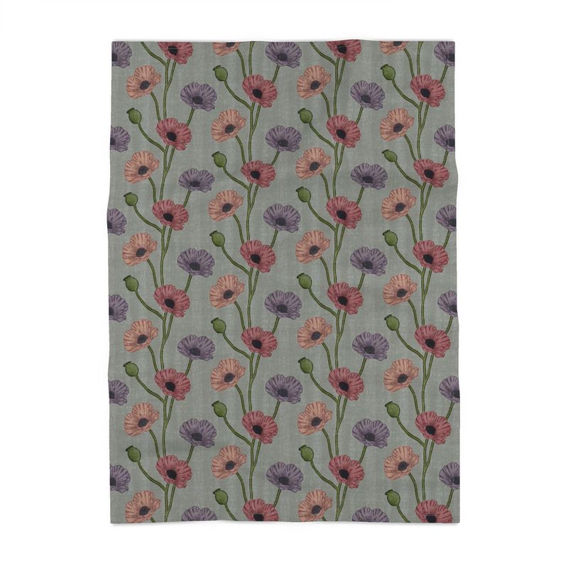 Painted Poppies Tea Towel