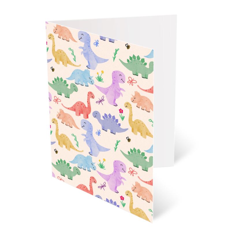 Dino Cuties A6 Greetings Card