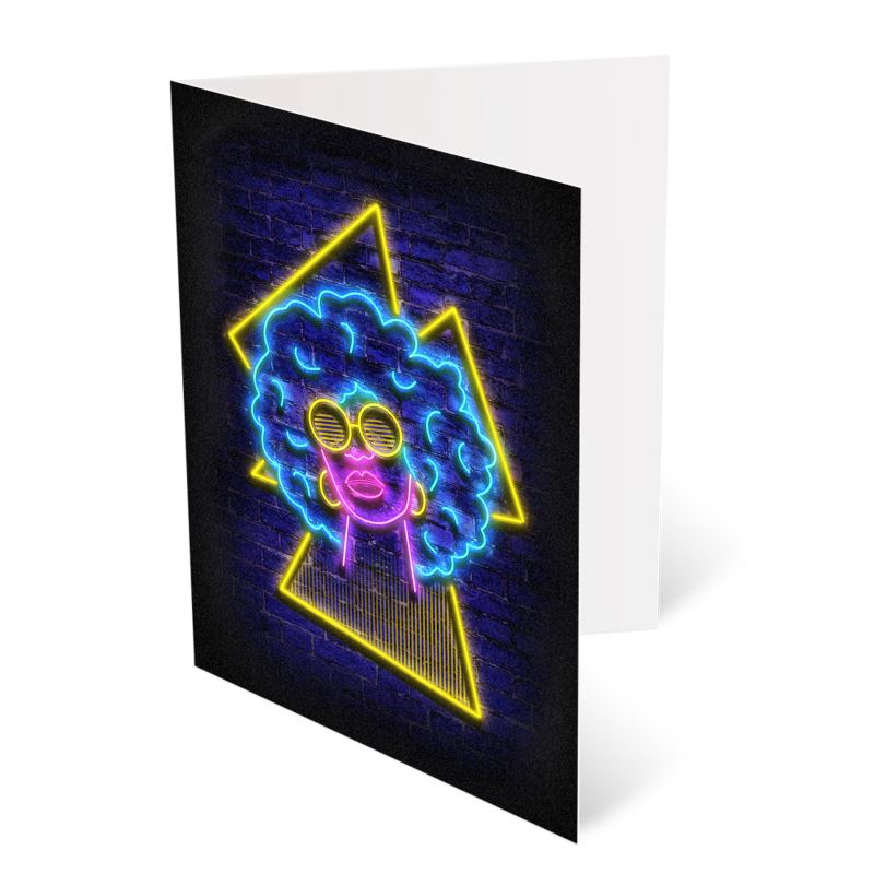 Disco Girl A6 Greetings Card