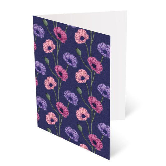 Painted Poppies A6 Greetings Card