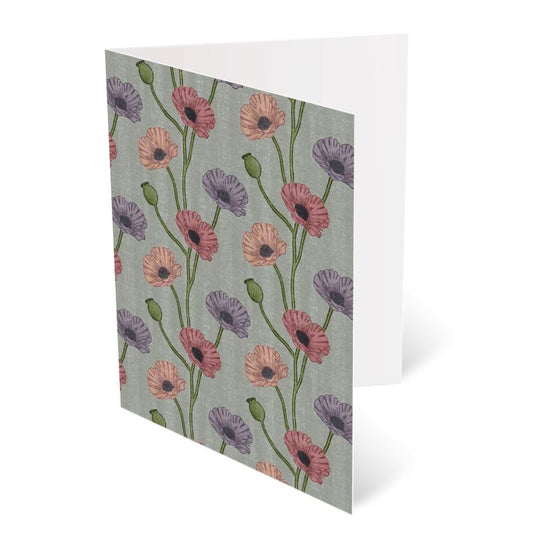 Painted Poppies A6 Greetings Card