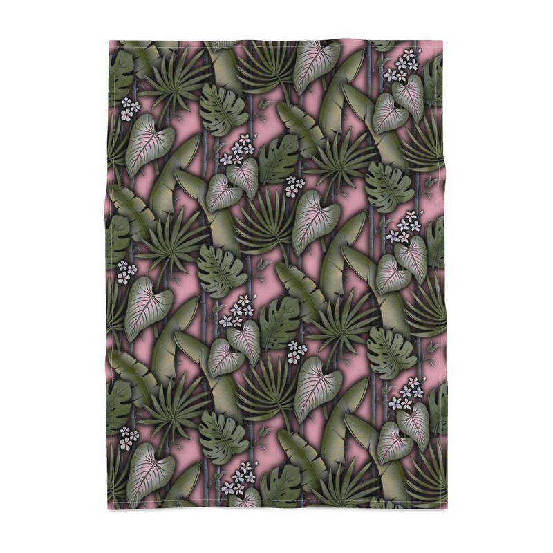 In the Midnight Jungle (Pink) Tea Towel
