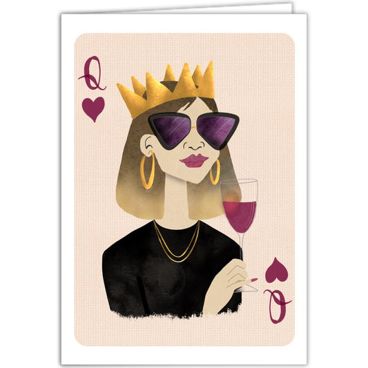 Queen of Hearts Greetings Card