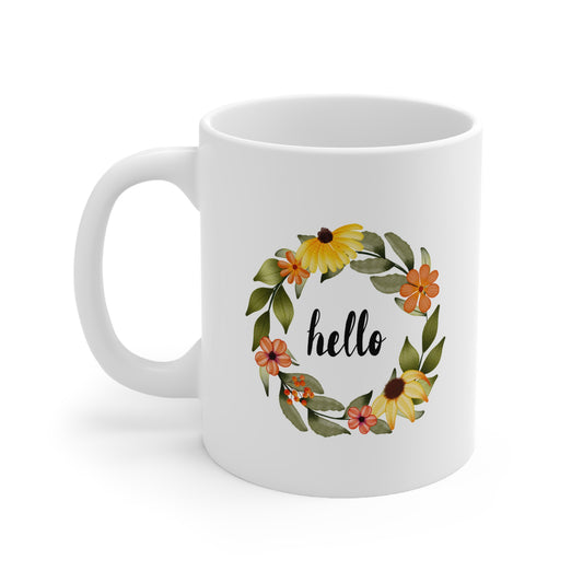 Wild & Free Wreath11oz Ceramic Mug