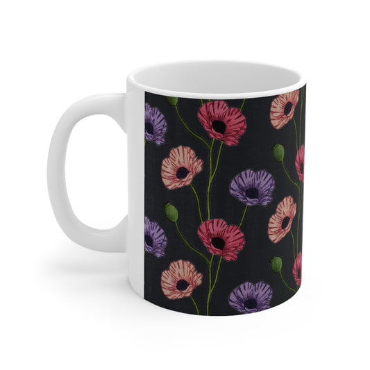 Painted Poppies 11oz Ceramic Mug