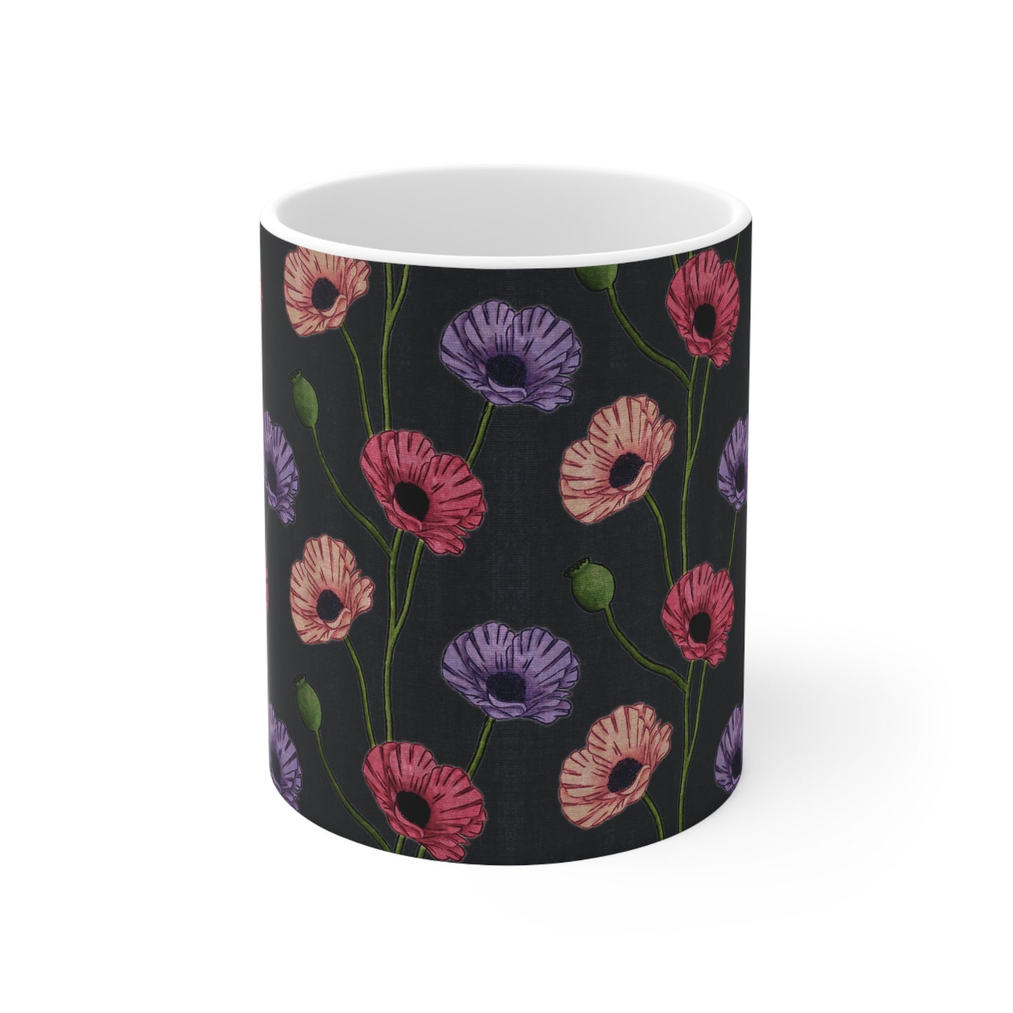 Painted Poppies 11oz Ceramic Mug