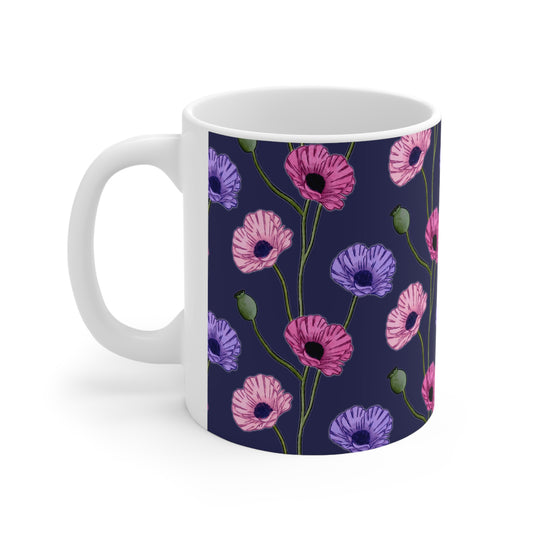 Painted Poppies 11oz Ceramic Mug