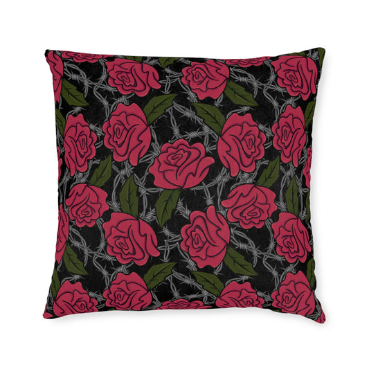 Barbed Rose Square Cushion