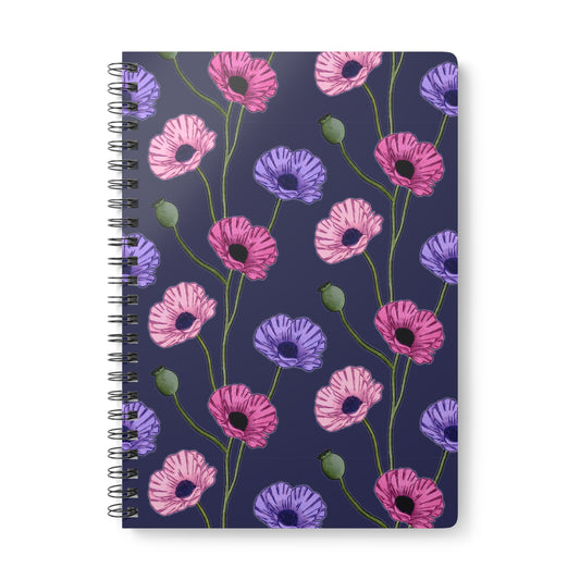 Painted Poppies A5 Notebook