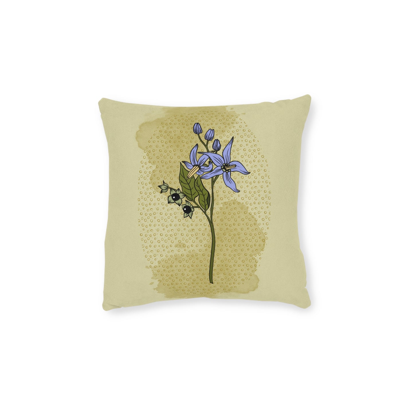 The Poison Garden Square Cushion (Deadly Nightshade)