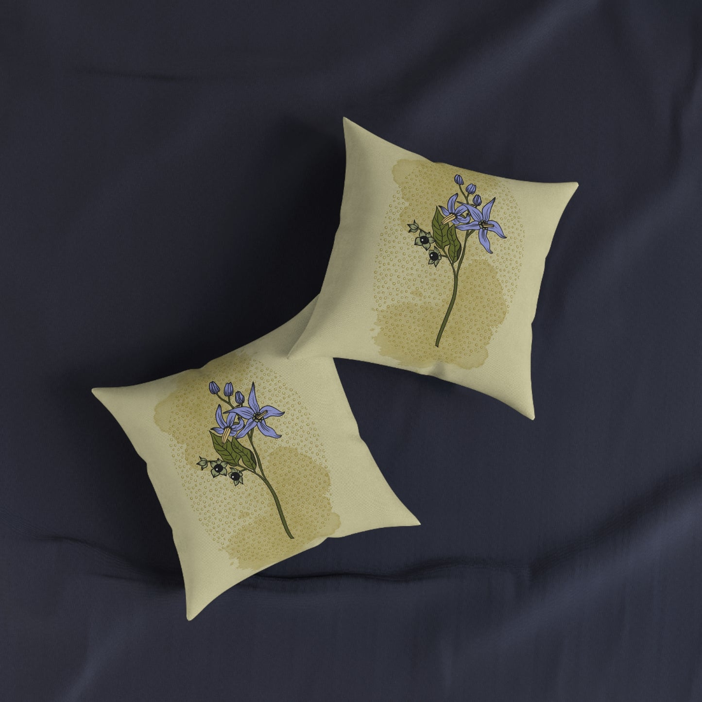 The Poison Garden Square Cushion (Deadly Nightshade)