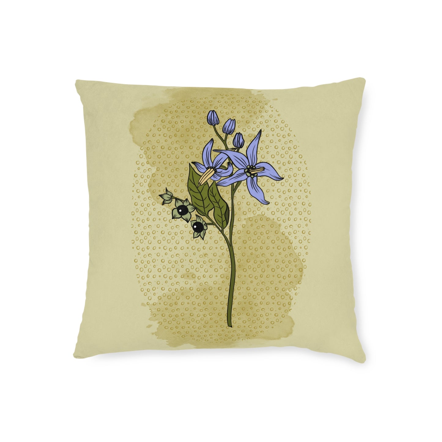 The Poison Garden Square Cushion (Deadly Nightshade)