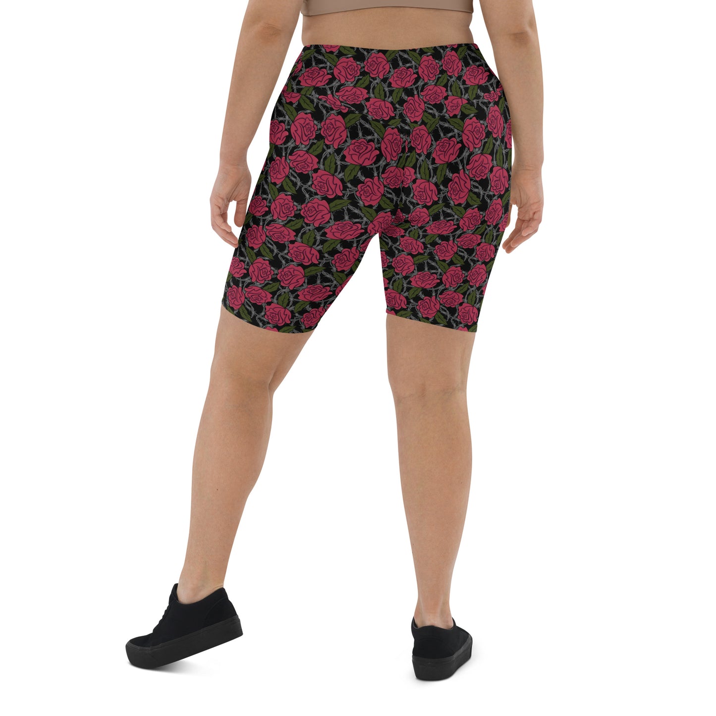 Barbed Rose Biker Shorts