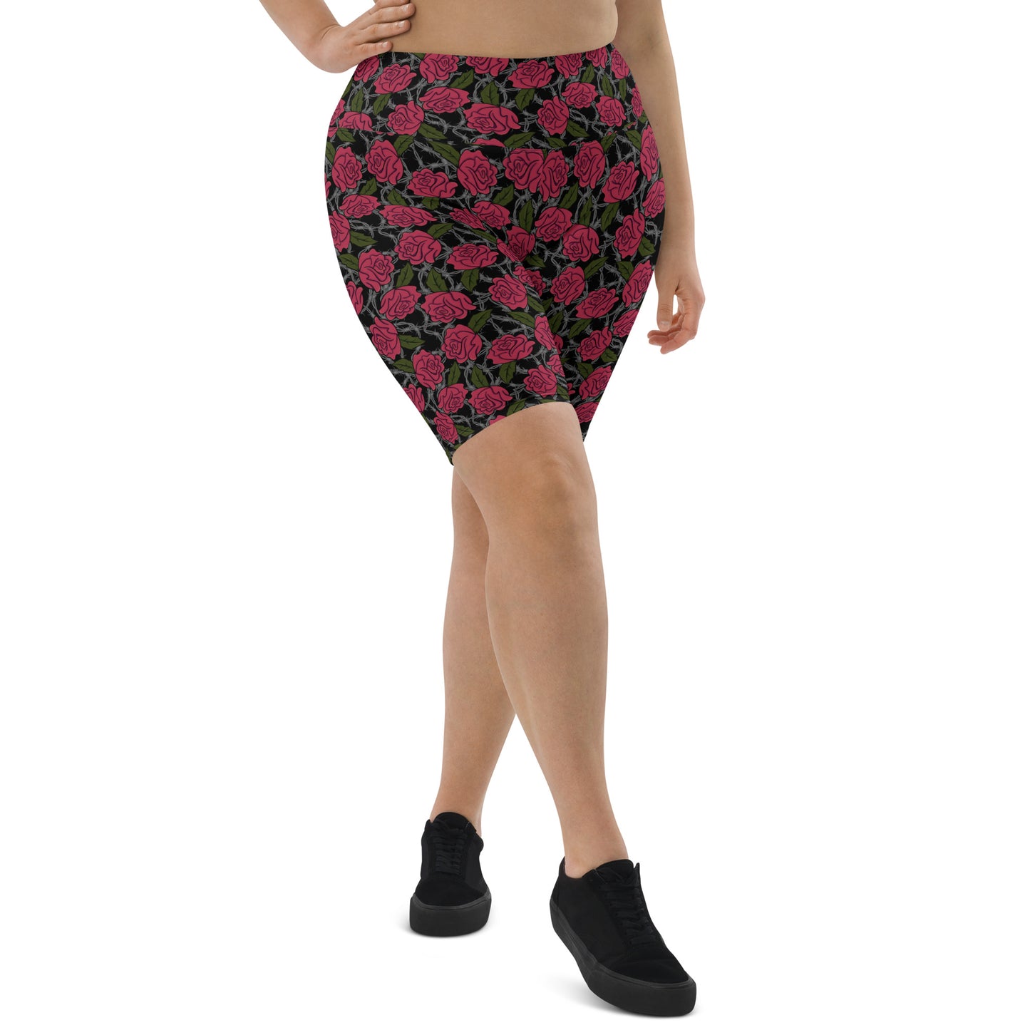 Barbed Rose Biker Shorts