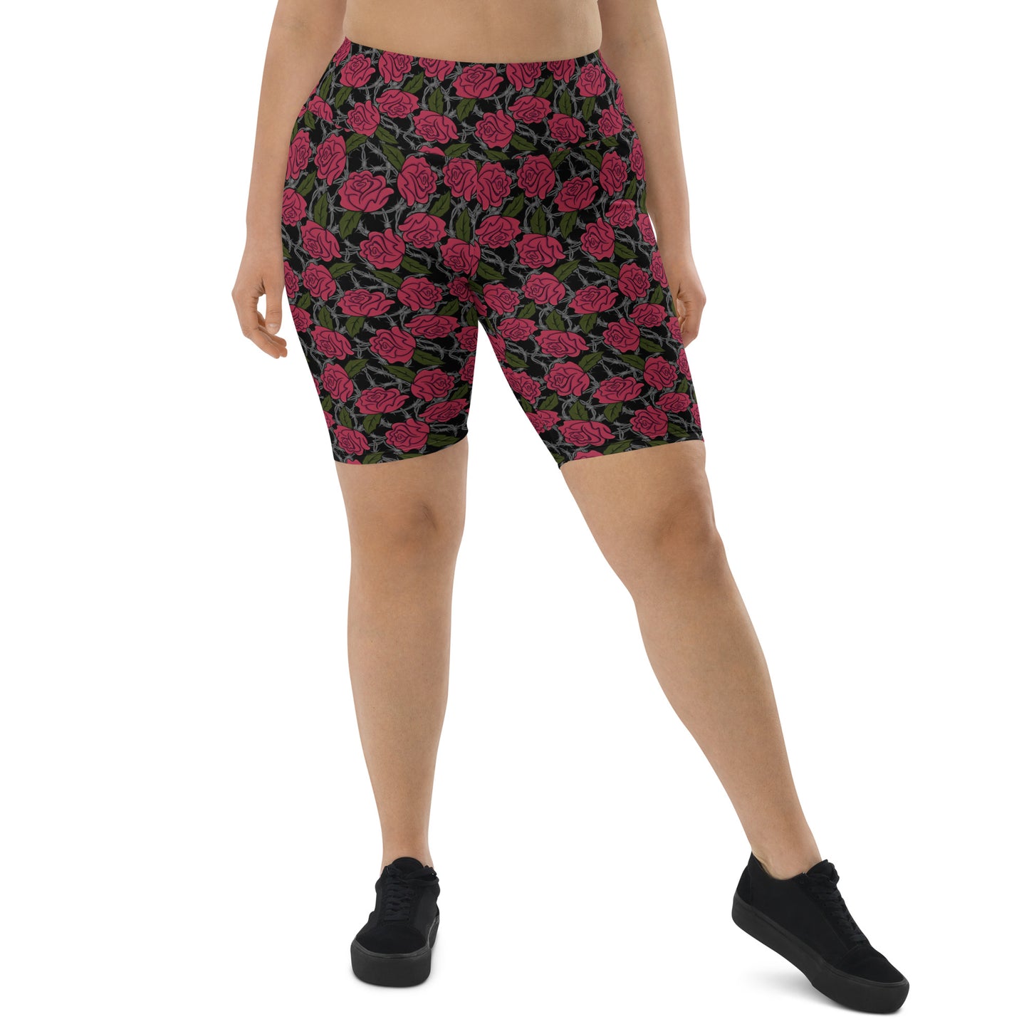 Barbed Rose Biker Shorts