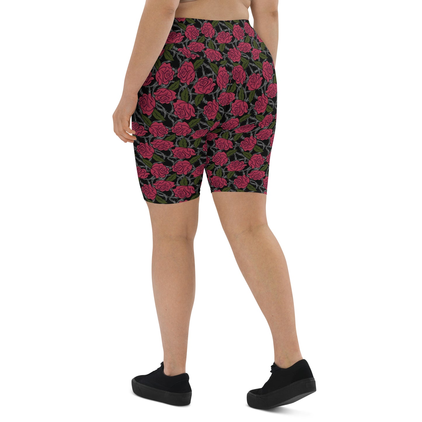 Barbed Rose Biker Shorts