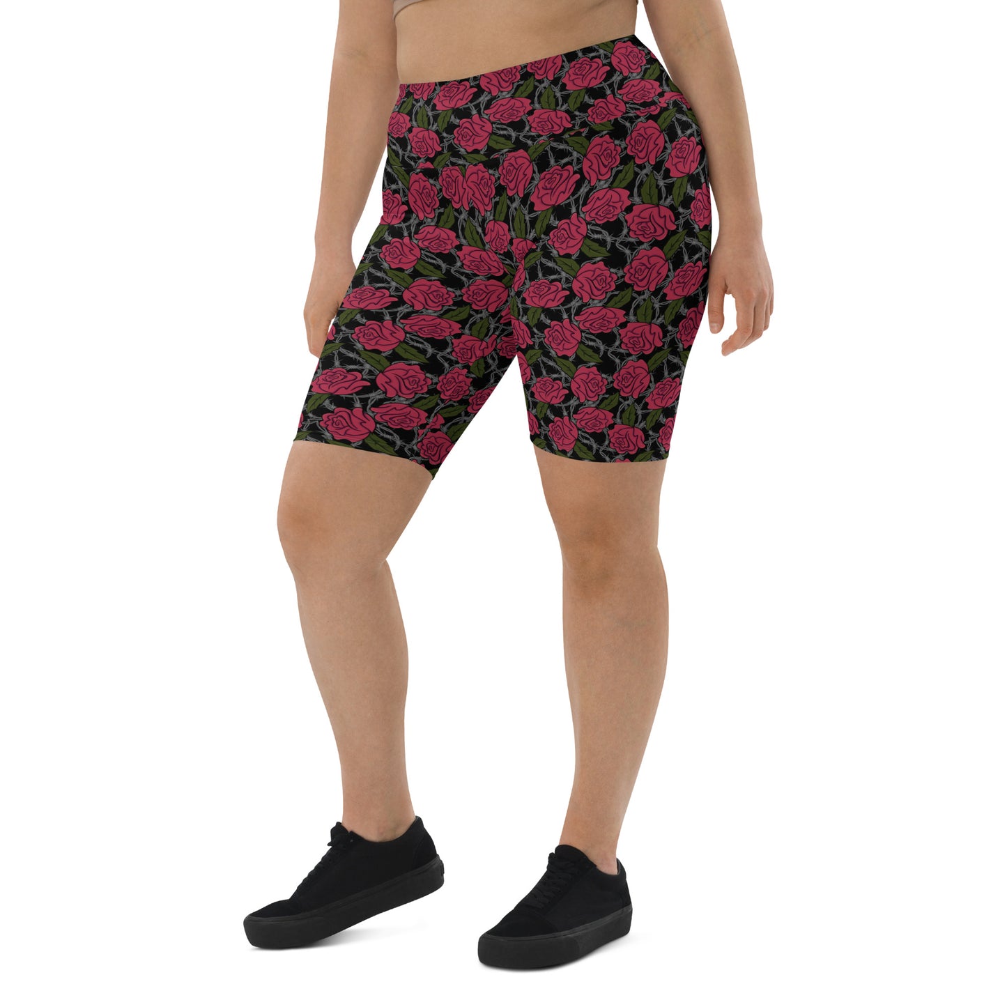 Barbed Rose Biker Shorts