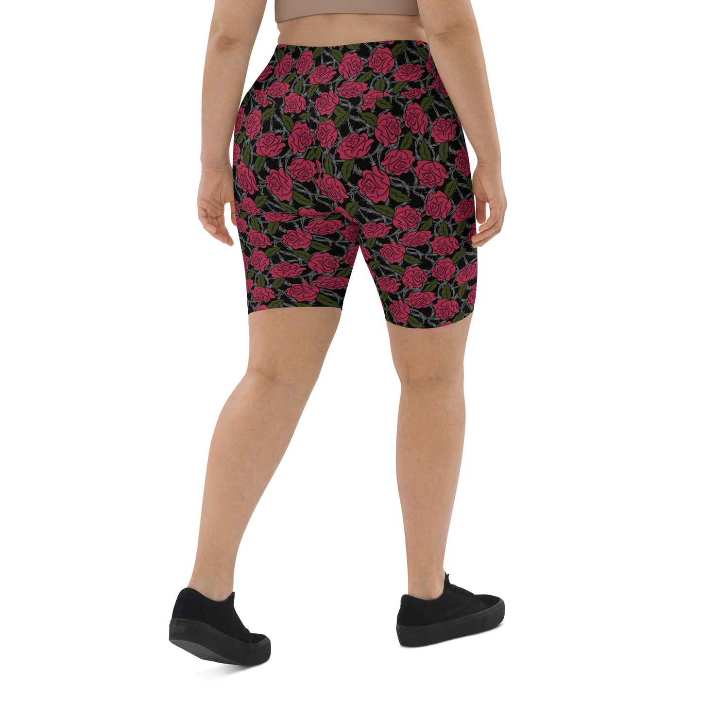 Barbed Rose Biker Shorts