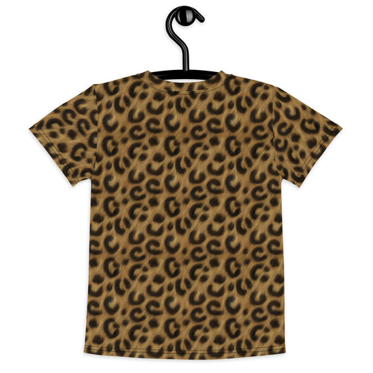 Leopard Luxe Kids crew neck t-shirt