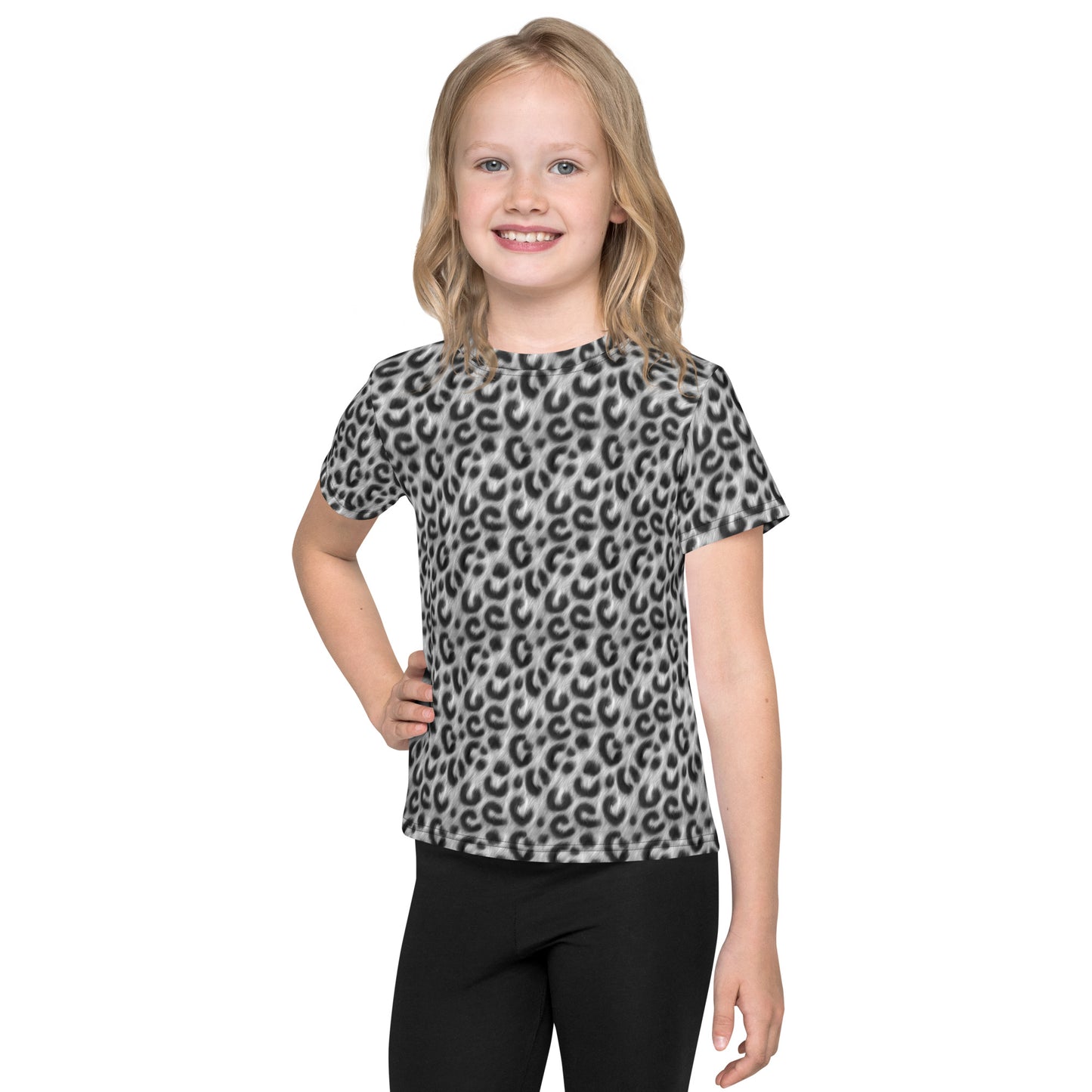 Leopard Luxe Kids crew neck t-shirt