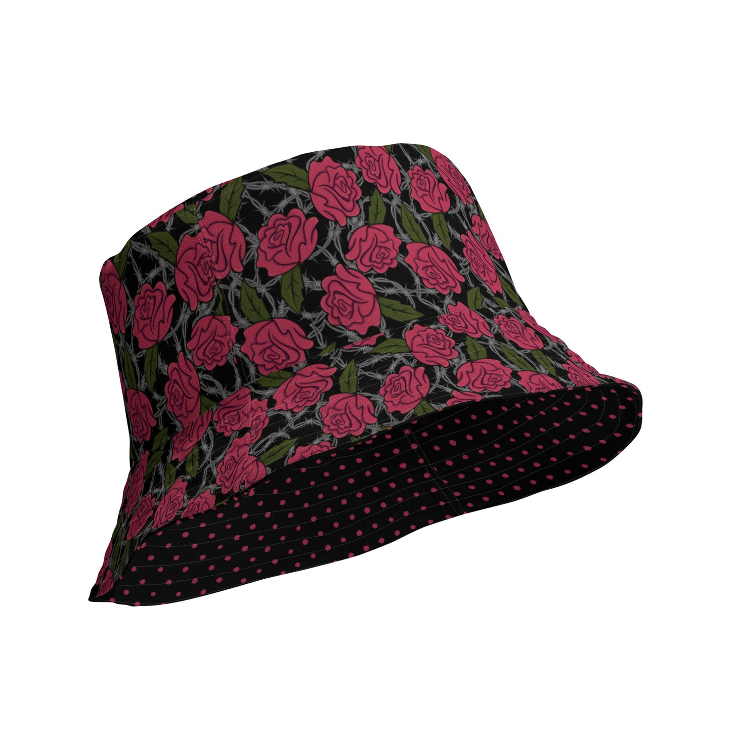 Barbed Rose Reversible bucket hat