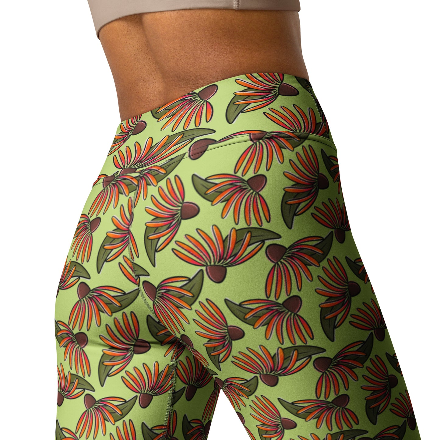 Echinacea Yoga Leggings