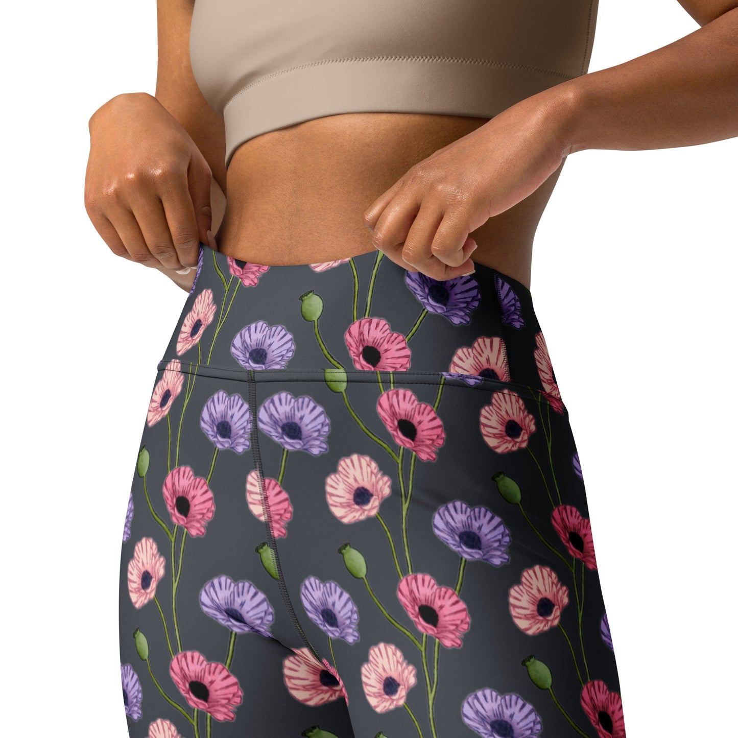 Painted Poppies Yoga Leggings