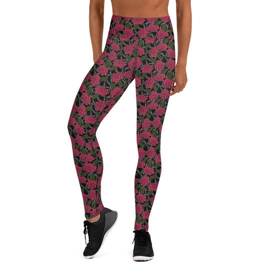 Barbed Rose Yoga Leggings