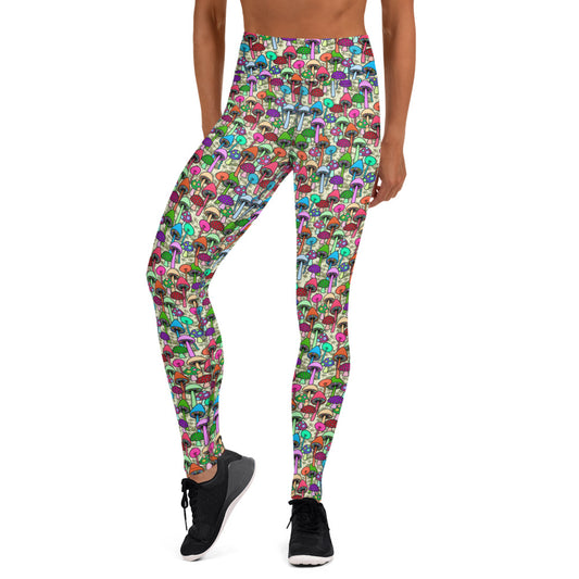 Shrooms Yoga Leggings